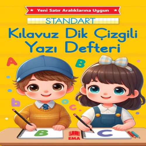 Dik Temel Harflerle Standart Renkli Kareli Yazı Defteri Dik Temel Harflerle Standart Renkli Kareli Yazı Defteri