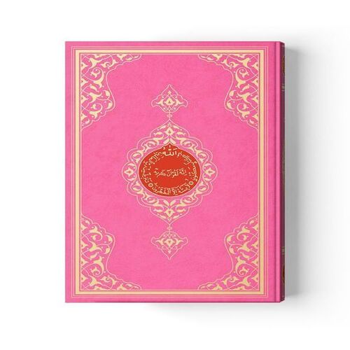 2 Renkli Pembe Orta Boy Kur'An-I Kerim