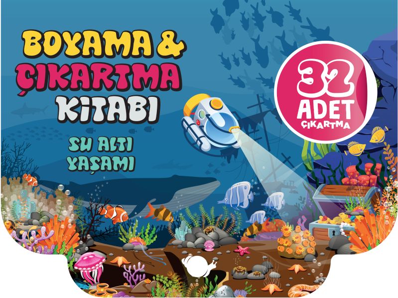 Su Altı Yaşamı - Boyama ve Çıkartma Kitabı Su Altı Yaşamı - Boyama ve Çıkartma Kitabı