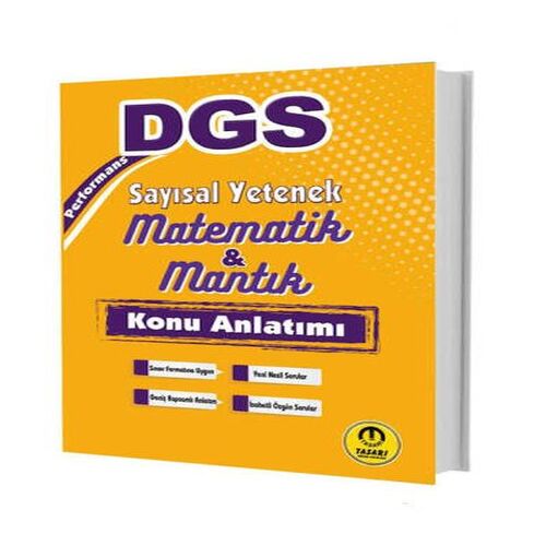 Tasarı Yayınları 2025 DGS Performans Sayısal Yetenek Matematik Mantık Konu Anlatımı Tasarı Yayınları 2025 DGS Performans Sayısal Yetenek Matematik Mantık Konu Anlatımı