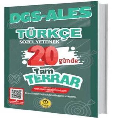 Tasarı DGS ALES Türkçe 20 Günde Tam Tekrar Soru Bankası Tasarı DGS ALES Türkçe 20 Günde Tam Tekrar Soru Bankası
