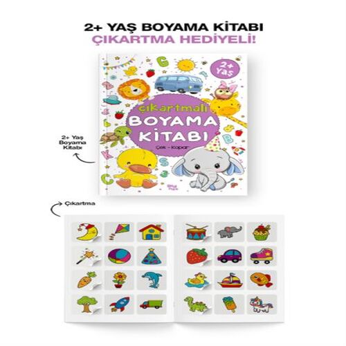 Çıkartmalı Boyama Kitabı 2 Yaş + Çıkartmalı Boyama Kitabı 2 Yaş +