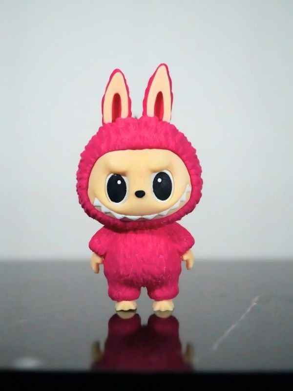 Labubu Figür Sevimli Canavar Pembe Oyuncak  Anahtarlık 13cm -