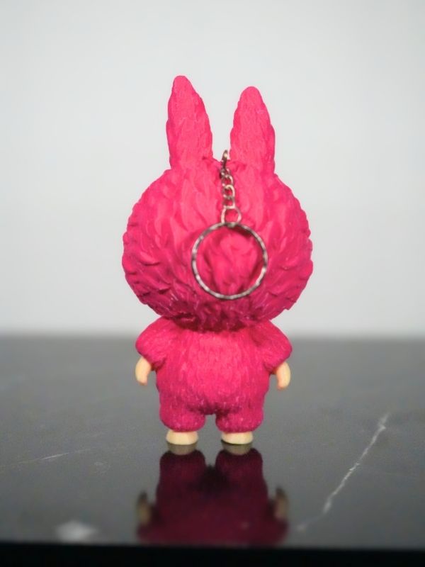 Labubu Figür Sevimli Canavar Pembe Oyuncak  Anahtarlık 13cm -