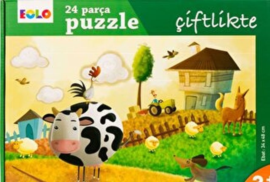 CLZ404 Yer Puzzle-24 Parça Puzzle - Çiftlikte