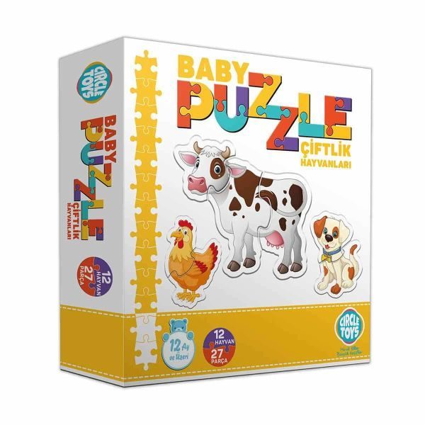 CLZ404 Circle Toys Baby Puzzle Çiftlik Hayvanları