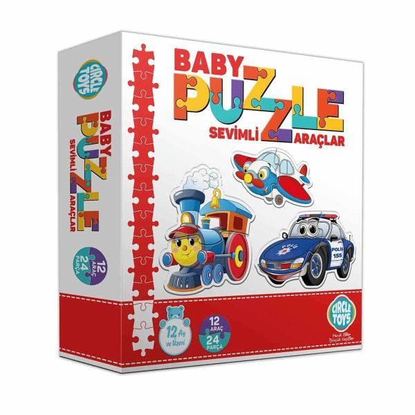 CLZ404 Circle Toys Baby Puzzle Sevimli Araçlar
