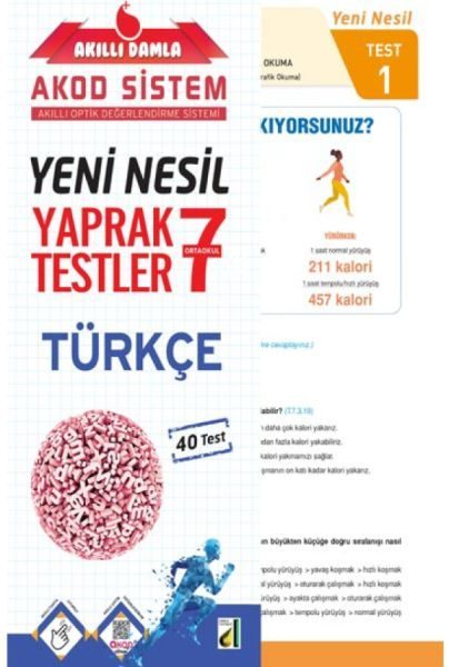 CLZ404 Akıllı Damla Türkçe Yeni Nesil Yaprak Testler-7. Sınıf