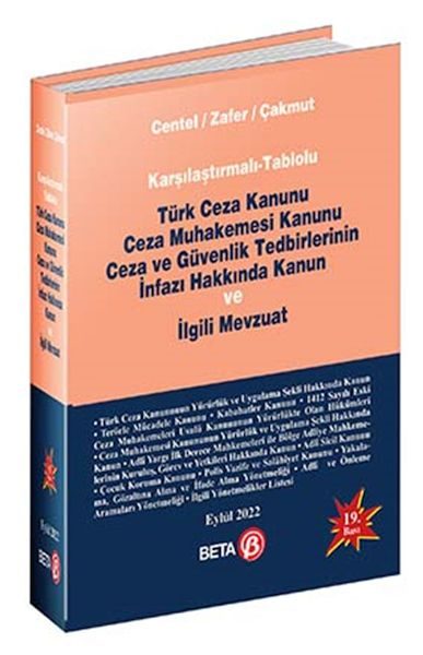 Türk Ceza Kanunu Ceza Muhakemesi Kanunu Ceza ve Güvenlik Tedbirlerinin İnfazı Hakkında Kanun ve İlgi