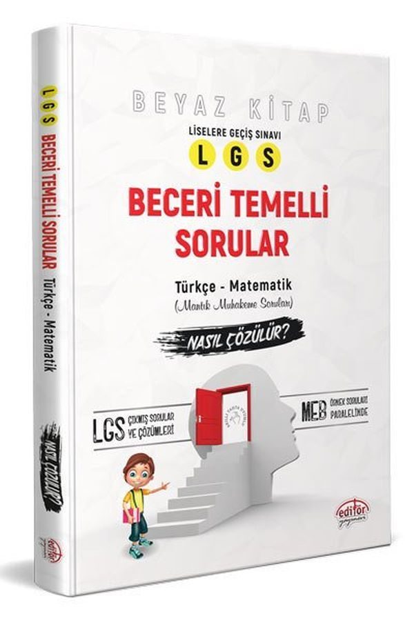 CLZ404 Editör LGS Türkçe Matematik Beceri Temelli Sorular Beyaz Kitap (Yeni)