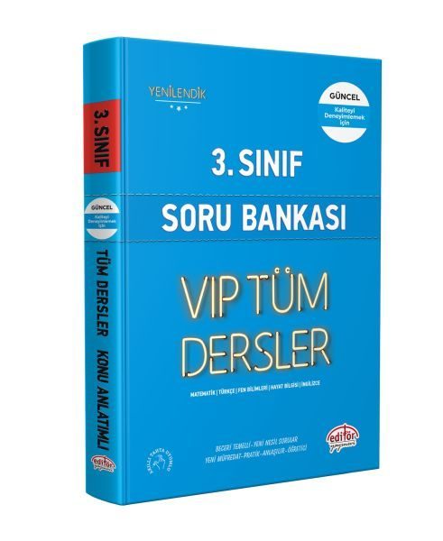 CLZ404 Editör 3. Sınıf VIP Tüm Dersler Soru Bankası Mavi Kitap