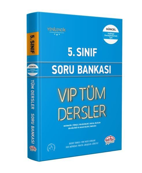 Editör 5. Sınıf VIP Tüm Dersler Soru Bankası Mavi Kitap