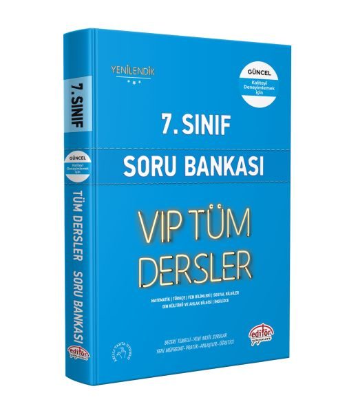 CLZ404 Editör 7. Sınıf VIP Tüm Dersler Soru Bankası Mavi Kitap