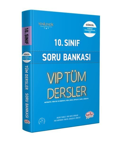 Editör 10. Sınıf VIP Tüm Dersler Soru Bankası Mavi Kitap