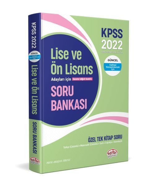 CLZ404 Editör 2022 KPSS Lise ve Ön Lisans Adayları İçin Özel Tek Kitap Soru Bankası
