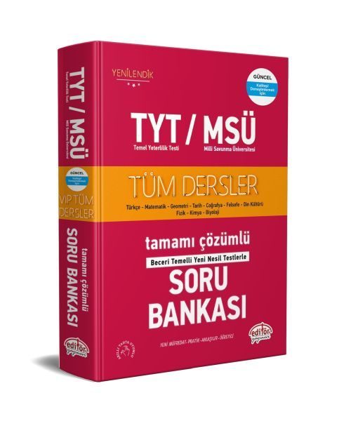 CLZ404 Editör TYT / MSÜ Tüm Dersler Çözümlü Soru Bankası