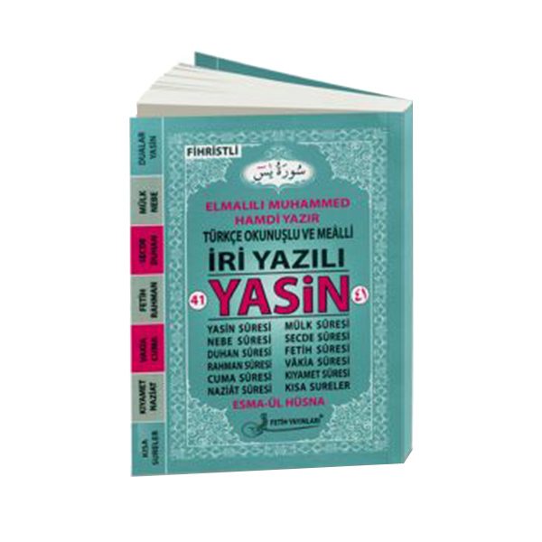 CLZ404 41 Yasin Türkçe Okunuşlu ve Mealli İri Yazılı Fihristli Çanta Boy F025