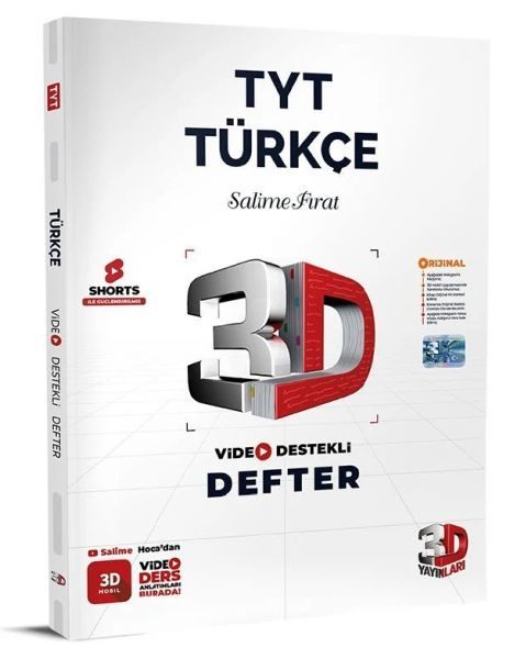 CLZ404 3D Yayınları TYT Türkçe Video Destekli Defter