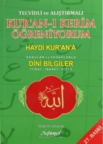 CLZ404 Tecvidli ve Alıştırmalı Kur'an-ı Kerim Öğreniyorum  Haydi Kur'an'a (Sorular ve Cevaplarla) - Din