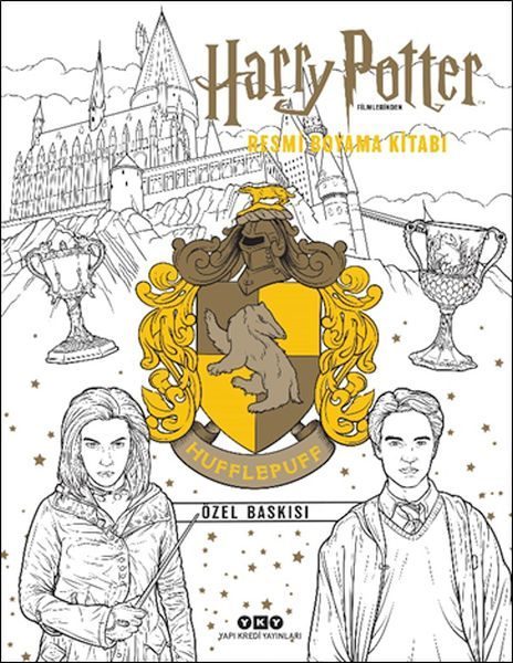 CLZ404 Harry Potter Filmlerinden Resmi Boyama Kitabı – Hufflepuff Özel Baskısı