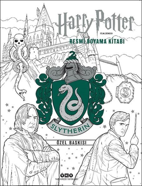 CLZ404 Harry Potter Filmlerinden Resmi Boyama Kitabı – Slytherin Özel Baskısı