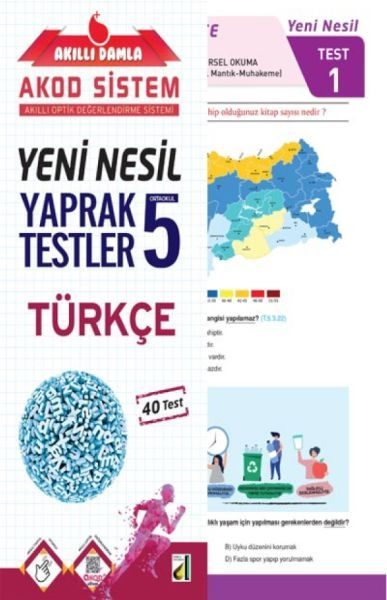 CLZ404 Akıllı Damla Türkçe Yeni Nesil Yaprak Testler-5. Sınıf