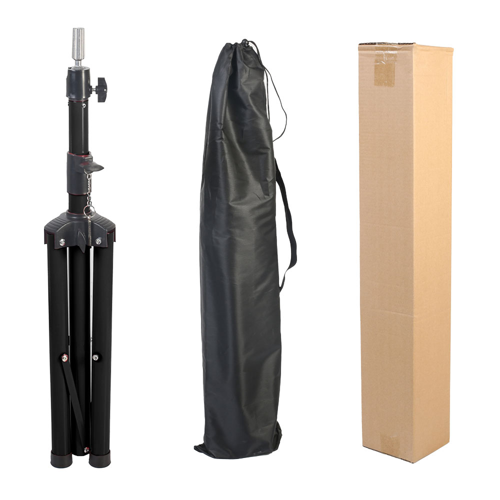 Kuaför Eğitim Mankeni İçin Metal Tripod / Siyah + Taşıma Çantası