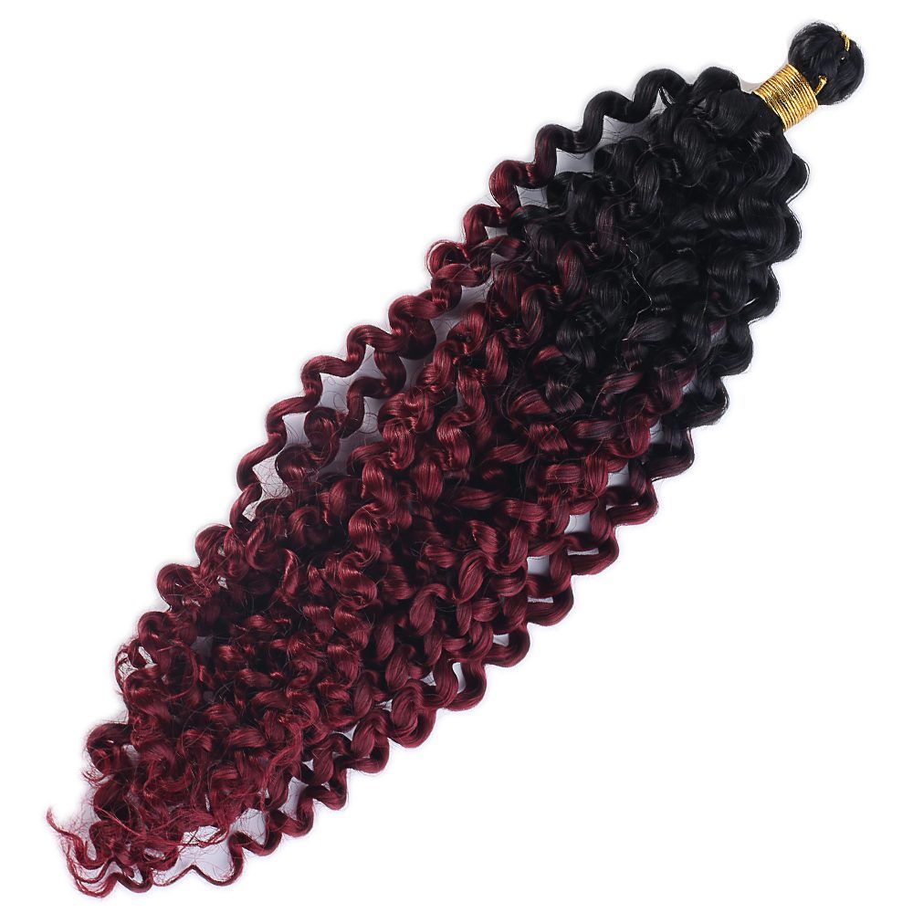 CLZ201 Afro Dalgası Saç / Siyah Kızıl Ombreli