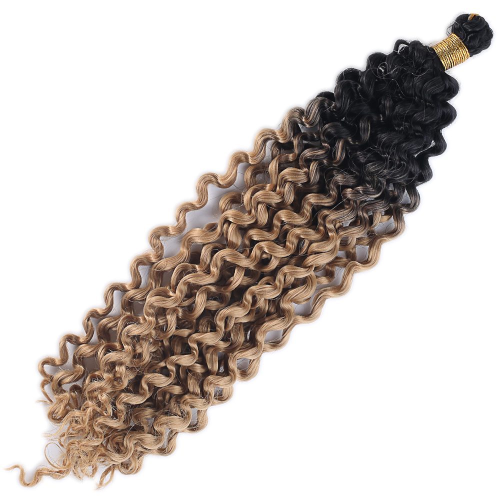 CLZ201 Afro Dalgası Saç / Siyah Karamel Ombreli