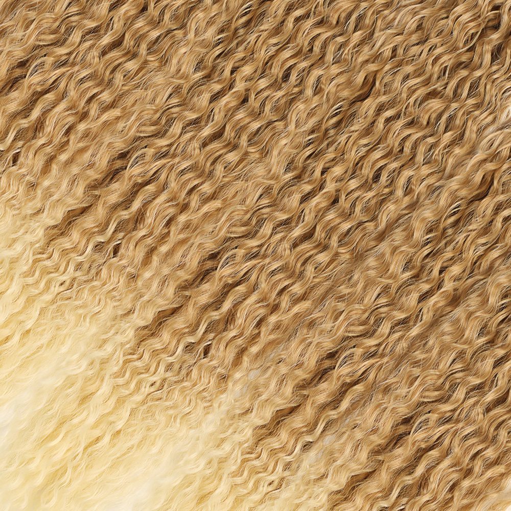 CLZ201 Brazilian Afro Dalgası Saç / Karamel / Platin Ombreli