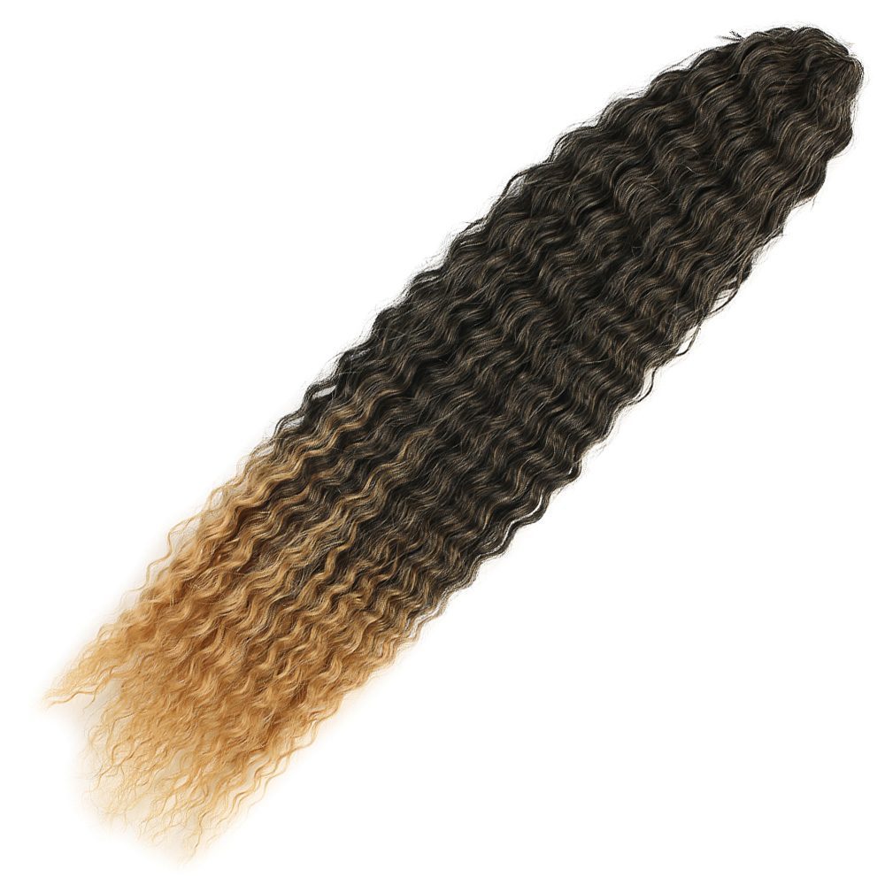 CLZ201 Brazilian Afro Dalgası Saç / Siyah / Karamel Ombreli
