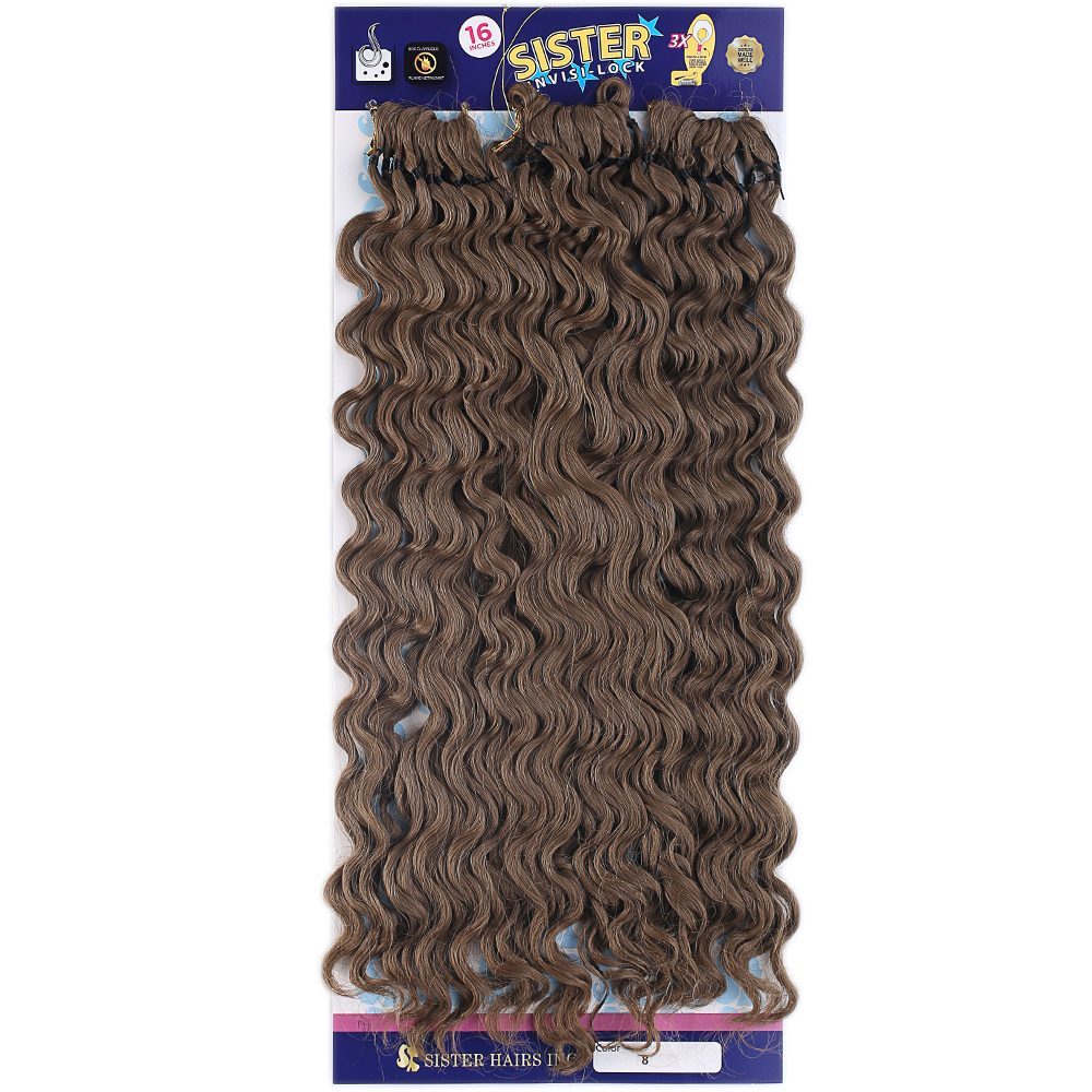 CLZ201  Sister Afro Dalgası Saç / Açık Kahve 8