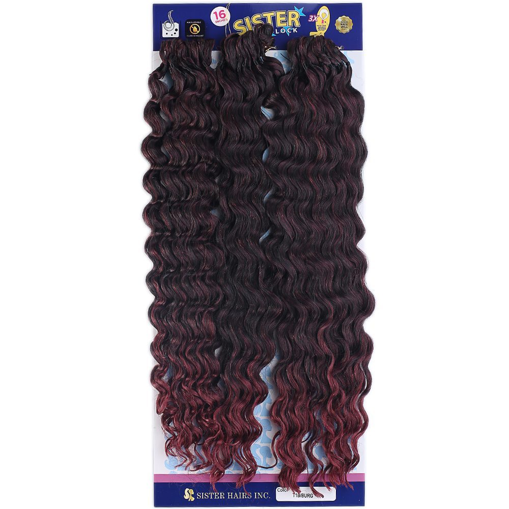 CLZ201 Sister Afro Dalgası Saç/Siyah Kızıl Ombreli 1B/BG