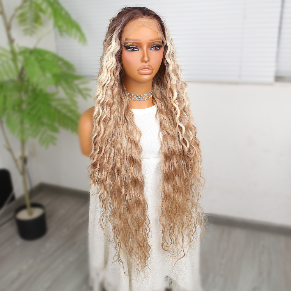 Kumral Balköpüğü Ombreli ve Röfleli Fiber Sentetik Tül Peruk