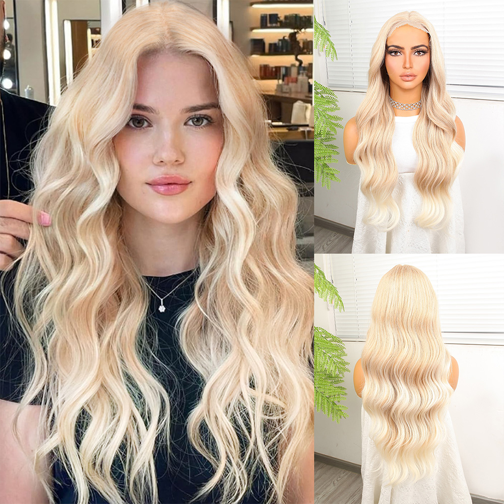 Açık Rus Kumralı Beyaz Platin Ombre Fiber Sentetik Tül Peruk Açık Rus Kumralı Beyaz Platin Ombre Fiber Sentetik Tül Peruk