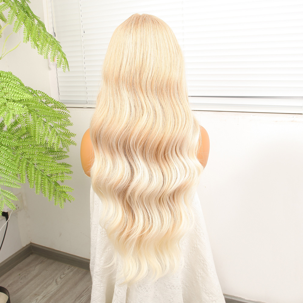Açık Rus Kumralı Beyaz Platin Ombre Fiber Sentetik Tül Peruk Açık Rus Kumralı Beyaz Platin Ombre Fiber Sentetik Tül Peruk