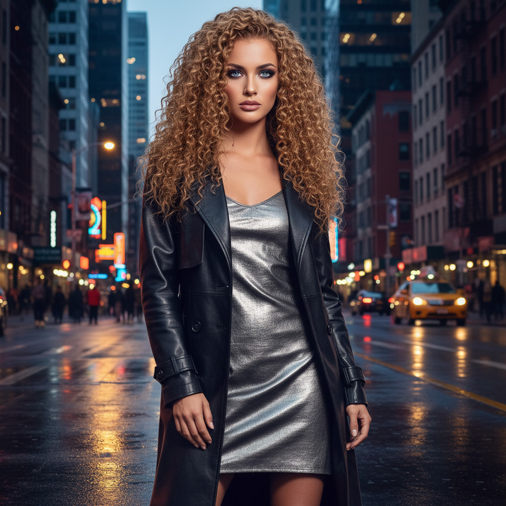 Afro Daa Front Lace Gerçek Tül Peruk / Sıcak Karamel / 60/65cm