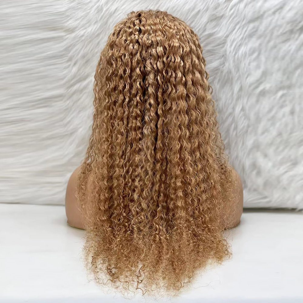 Afro Dalga Front Lace Gerçek Tül Peruk / Sıcak Karamel / 70/75cm Afro Dalga Front Lace Gerçek Tül Peruk / Sıcak Karamel / 70/75cm