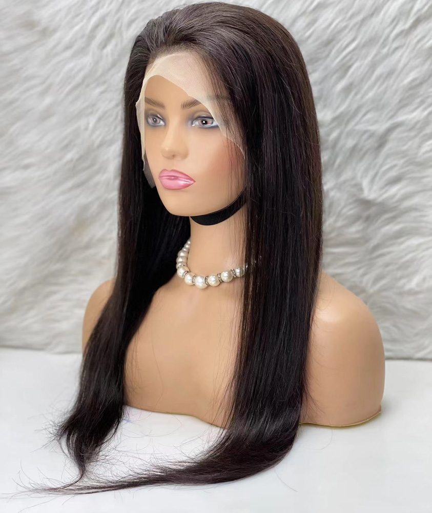 Gerçek Front Lace Tül Peruk / Düz / Doğal 60/65cm Gerçek Front Lace Tül Peruk / Düz / Doğal 60/65cm