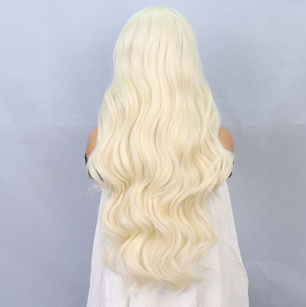 Platin Fiber Sentetik Front Lace Tül Peruk Platin Fiber Sentetik Front Lace Tül Peruk