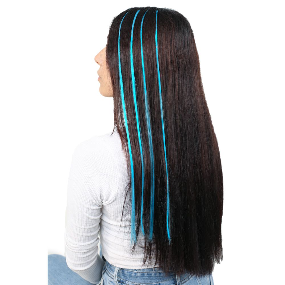 CLZ201 Renkli Sentetik Boncuk Kaynaklık Saç + Takım Aparatı / Petrol Mavi/ 10 Adet