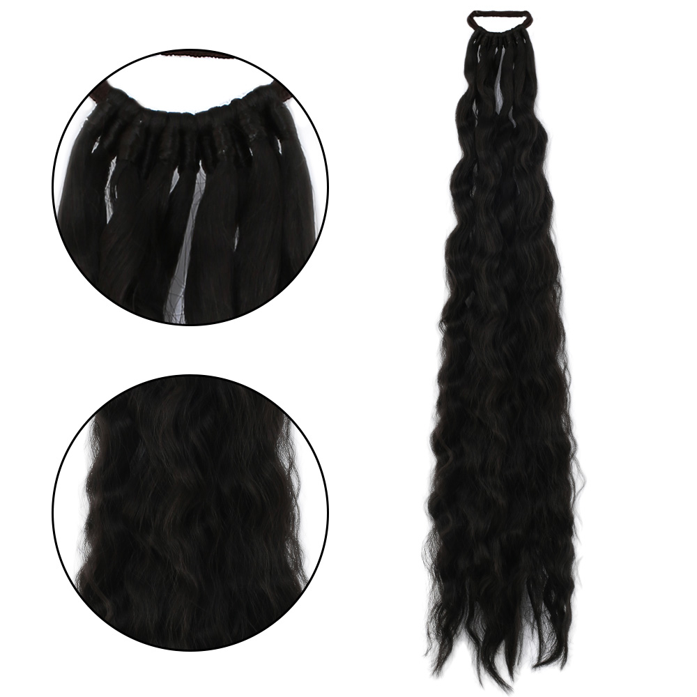 Lastik Tokalı At Kuyruğu Kabarık Afro Dalgalı / Kahverengi Lastik Tokalı At Kuyruğu Kabarık Afro Dalgalı / Kahverengi