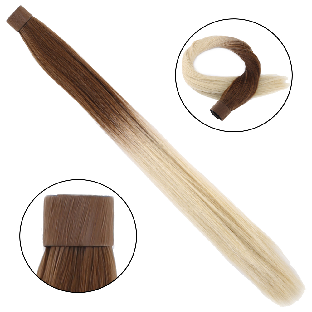 Fiber Sentetik Sihirli At Kuyruğu / Açık Kumral / Platin Ombreli