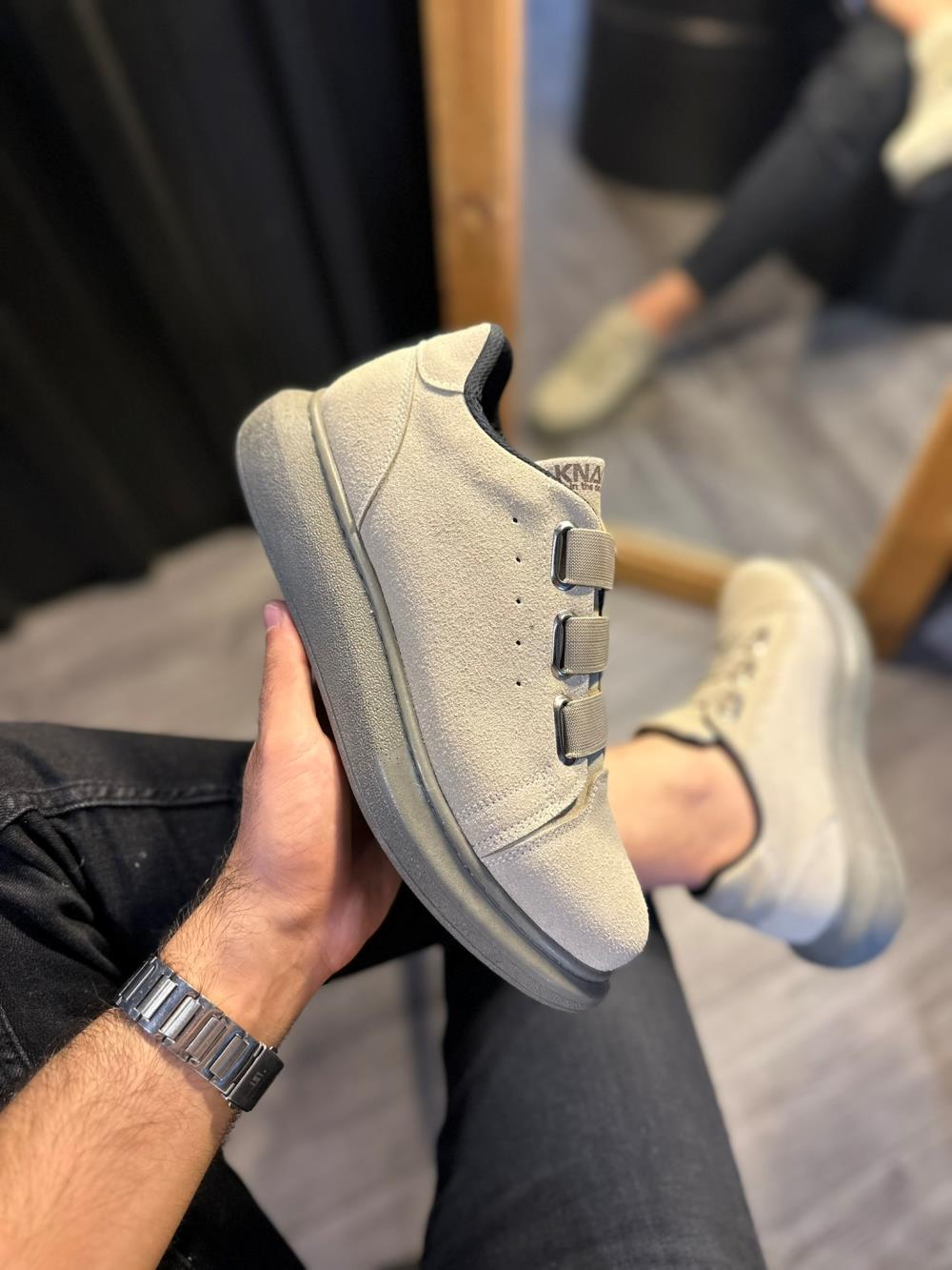 K&A Sneakers Ayakkabı 889 Vizon Süet