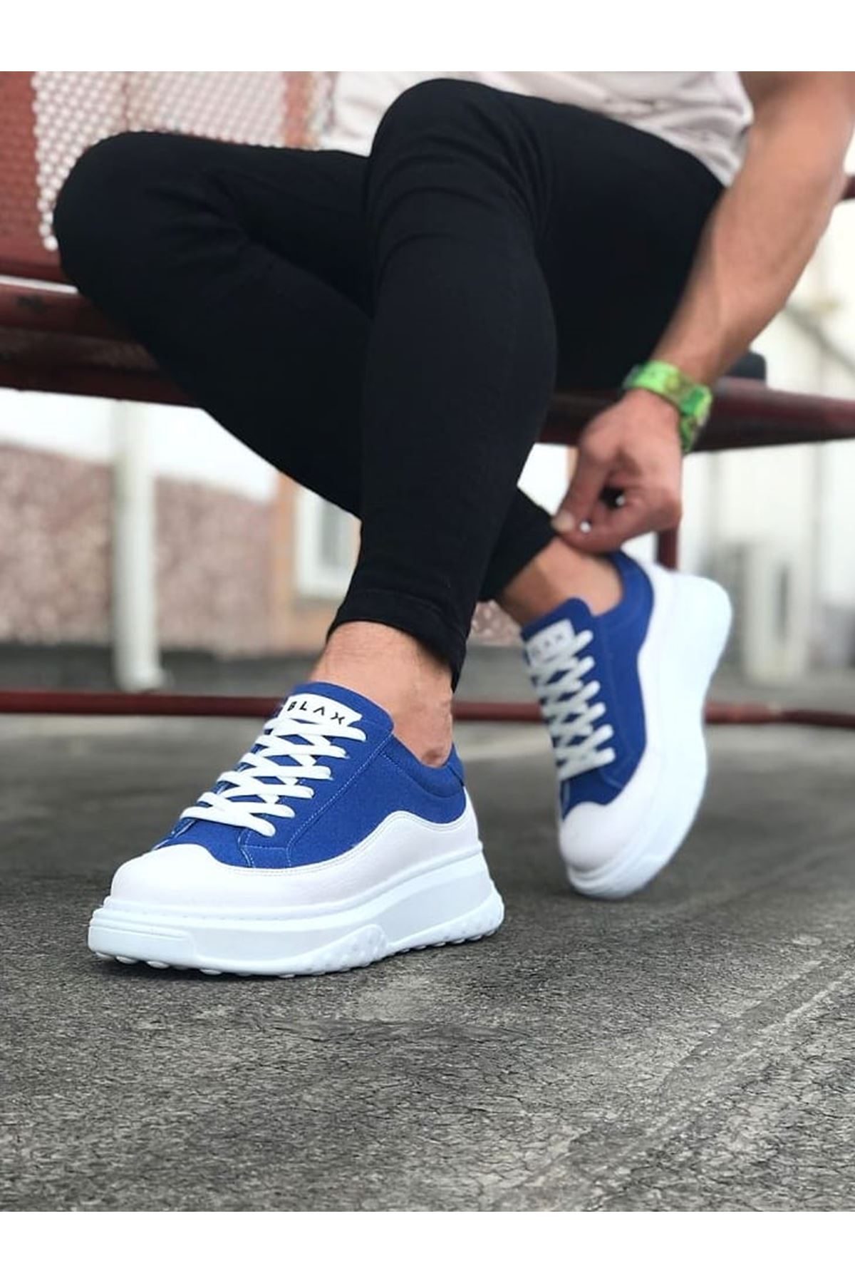 CLZ946  Beyaz Mavi Erkek Ayakkabı
