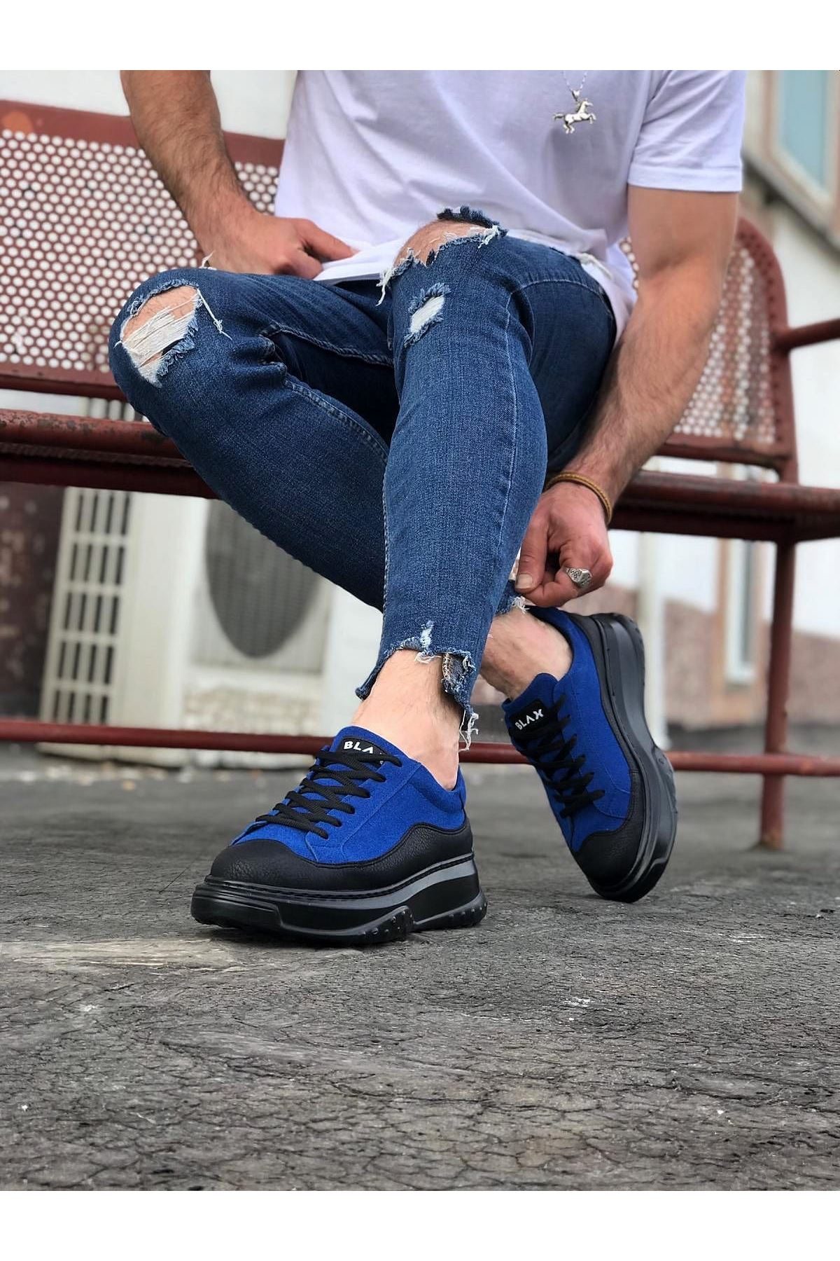 CLZ947 CZ507 Kömür Mavi Erkek Ayakkabı