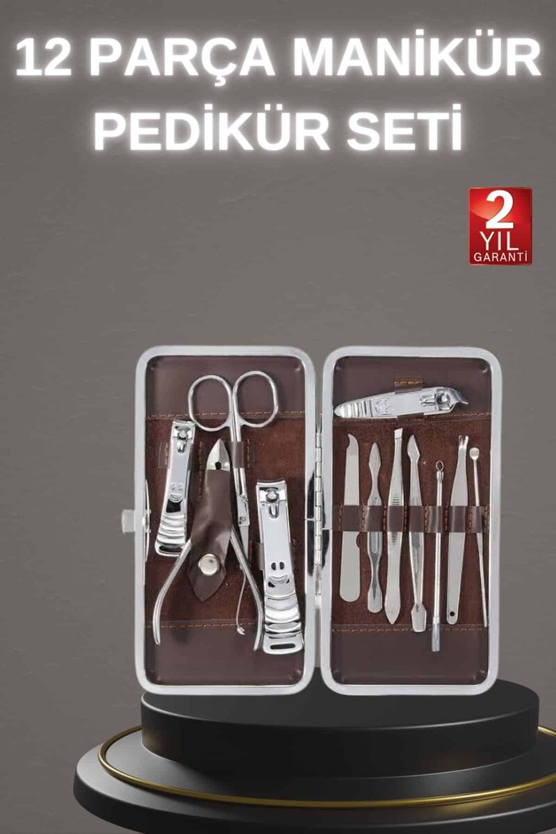 12 Parça Paslanmaz Çelik Kompakt ve Taşınabilir Manikür Makası Tırnak Makası 12 Parça Paslanmaz Çelik Kompakt ve Taşınabilir Manikür Makası Tırnak Makası