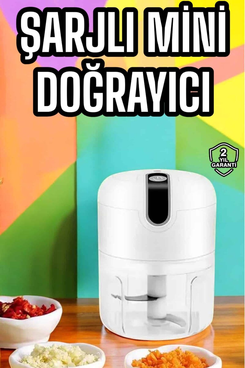 Şarjlı Portatif Doğrayıcı Mini Pratik Rondo El Doğrayıcı Üç Bıçaklı Çelik Bıçaklı Şarjlı Portatif Doğrayıcı Mini Pratik Rondo El Doğrayıcı Üç Bıçaklı Çelik Bıçaklı