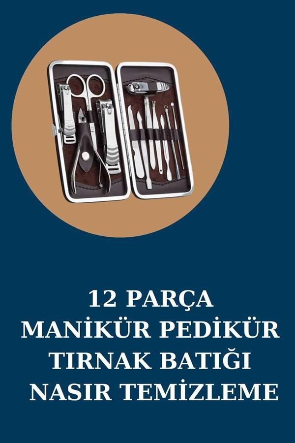 12 Parça Manikür Pedikür Seti Özel Deri Çanta El Ayak Bakımı Akne ve Sivilce Temizleme 12 Parça Manikür Pedikür Seti Özel Deri Çanta El Ayak Bakımı Akne ve Sivilce Temizleme