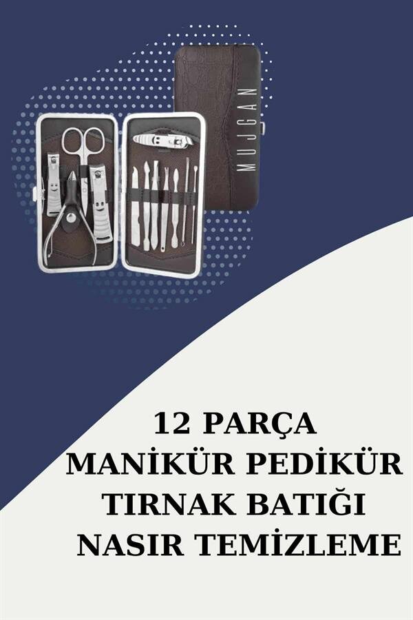 12 Parça Paslanmaz Çelik Kompakt ve Taşınabilir Manikür Makası Tırnak Makası 12 Parça Paslanmaz Çelik Kompakt ve Taşınabilir Manikür Makası Tırnak Makası